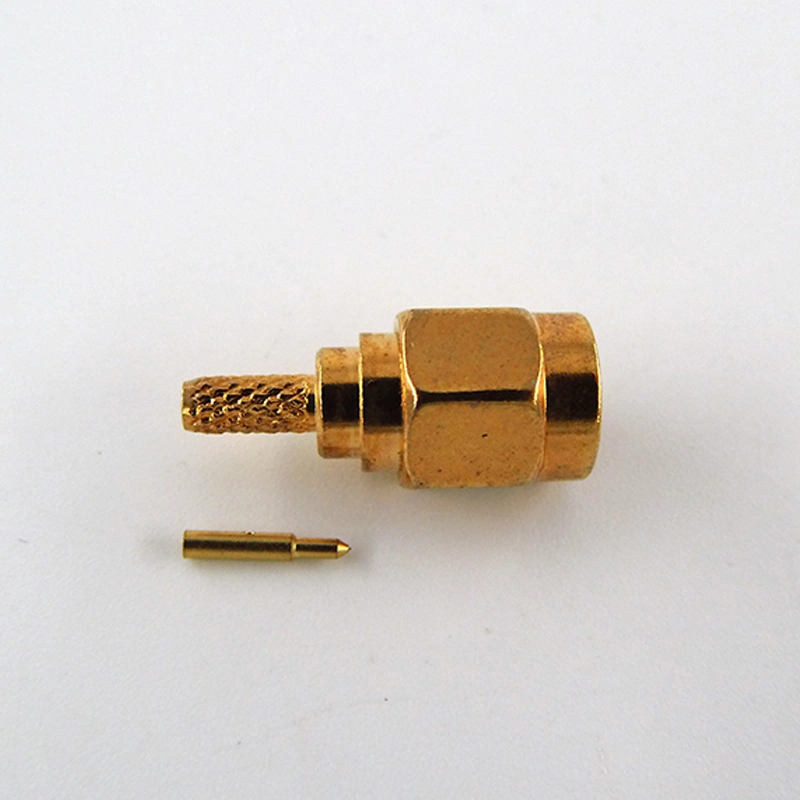 RF Coaxial SMA Male Plug Crimp Connector for Rg316 Rg174 Rg188 Cable IP67