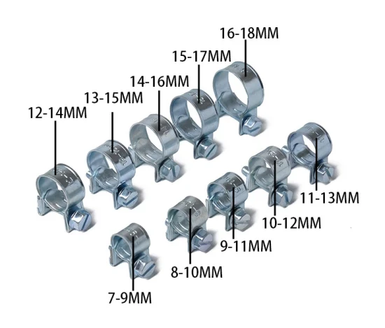 Werkseitige 6–34 mm verzinkte Mini-Bolzen- und Mutternklemme aus Edelstahl